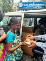 Annadan Volunteers Serve Food
